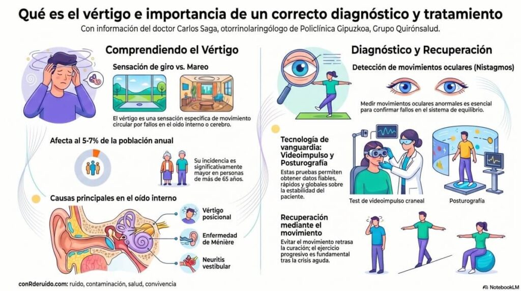 El abordaje del vértigo se realiza desde la Otoneurología, una subespecialidad de la Otorrinolaringología dedicada al estudio de los trastornos del equilibrio.